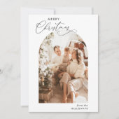 Joyeuse carte de Noël | Carte photo de vacances mo (Devant)