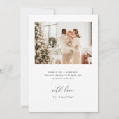 Joyeuse carte de Noël | Carte photo de vacances mo (Dos)