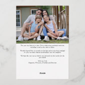 Joyeuse carte de Noël | Coeur de script moderne (Verso)