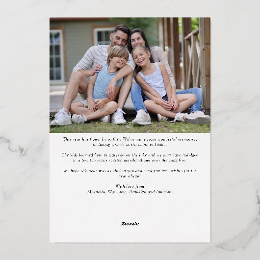 Joyeuse carte de Noël | Coeur de script moderne (Verso)