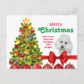 Joyeuse carte de Noël de caniche (Devant)