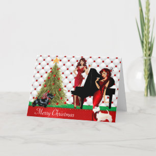 Joyeuse carte de Noël de Lesbienne sophistiquée