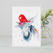 Joyeuse Carte de Noël de Noël de chèvre (Debout devant)