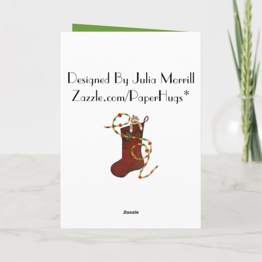 Joyeuse carte de Noël de singe (Dos)