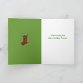 Joyeuse carte de Noël de singe (Intérieur)