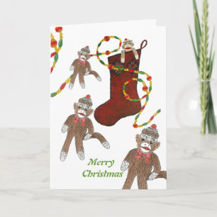 Joyeuse carte de Noël de singe