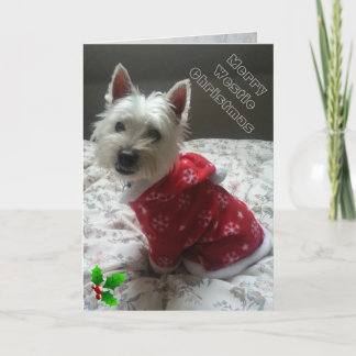 Joyeuse carte de Noël de Westie pour votre westie