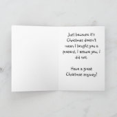 Joyeuse carte de Noël—Drôle/Moyenne (Intérieur)