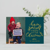 Joyeuse carte de Noël en famille (Debout devant)