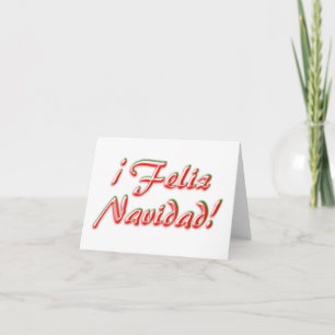 Joyeuse carte de Noël, espagnol