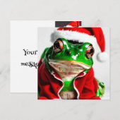 Joyeuse carte de Noël grenouille groggy (Devant / Derrière)