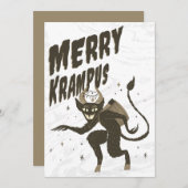 Joyeuse carte de Noël Krampus (Devant / Derrière)