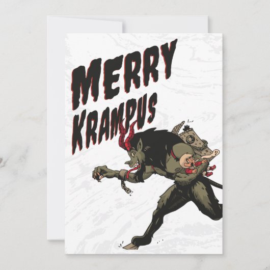 Joyeuse carte de Noël Krampus (Devant)