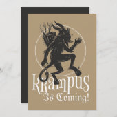 Joyeuse carte de Noël Krampus (Devant / Derrière)