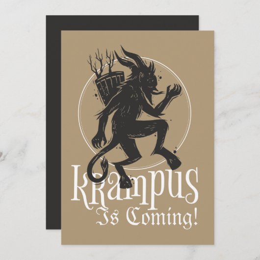 Joyeuse carte de Noël Krampus (Devant / Derrière)