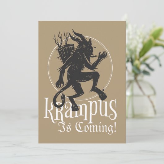 Joyeuse carte de Noël Krampus (Debout devant)