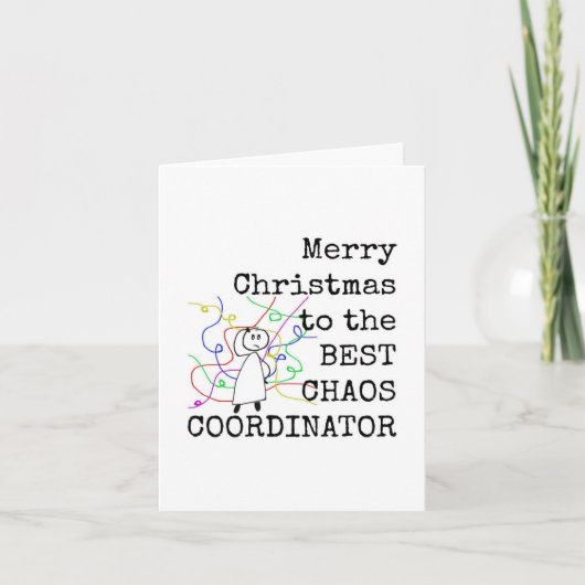 Joyeuse carte de Noël, meilleur coordinateur du Ch (Devant)
