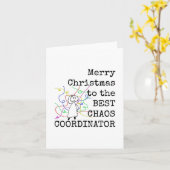 Joyeuse carte de Noël, meilleur coordinateur du Ch (Fleur jaune)