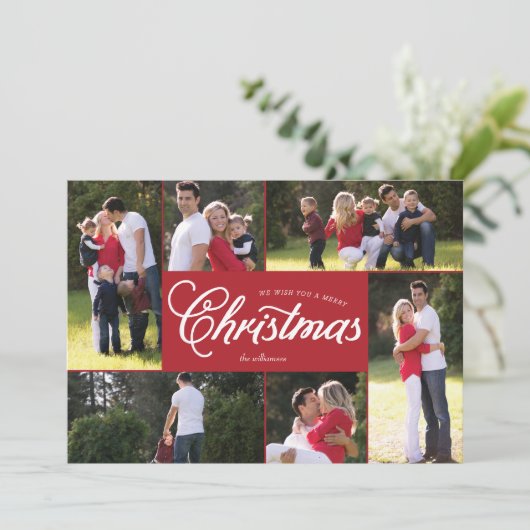 Joyeuse carte de Noël multiphoto (Debout devant)