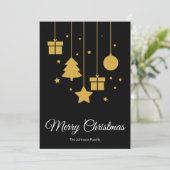 Joyeuse carte de Noël noire (Debout devant)