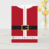 Joyeuse carte de Noël Père Noël (Fleur jaune)