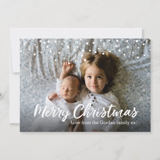 Joyeuse carte de Noël photo de famille (Devant)