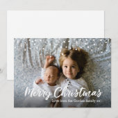 Joyeuse carte de Noël photo de famille (Devant / Derrière)