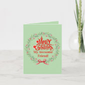 Joyeuse carte de Noël pour ami (Devant)