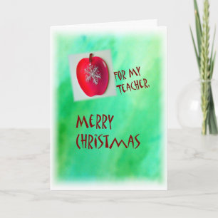 Joyeuse carte de Noël pour enseignant