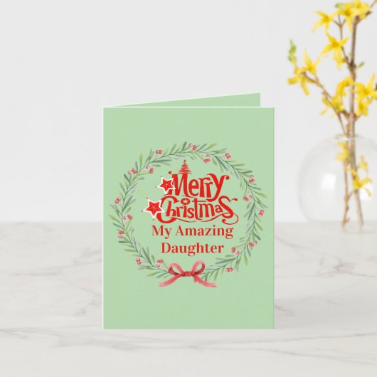 Joyeuse carte de Noël pour fille (Fleur jaune)