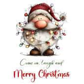 Joyeuse Carte de Noël Rouge Vert Classique du Père