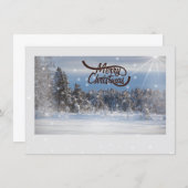 Joyeuse carte de Noël Scène d'hiver époustouflante (Devant / Derrière)