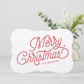 Joyeuse carte de Noël Script (Debout devant)