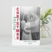 Joyeuse carte de Noël simple (Debout devant)