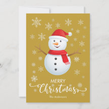 Joyeuse carte de Noël Snowman