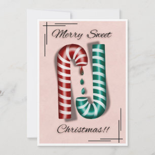 Joyeuse carte de Noël Sweet - Sucre de canne Festi