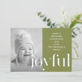 Joyeuse Carte de Noël verte (Debout devant)