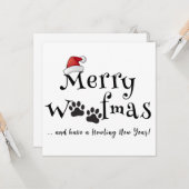 Joyeuse carte de Noël Woofmas (Devant/Arrière en situation)