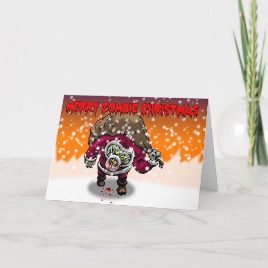 Joyeuse carte de Noël Zombie (Devant)