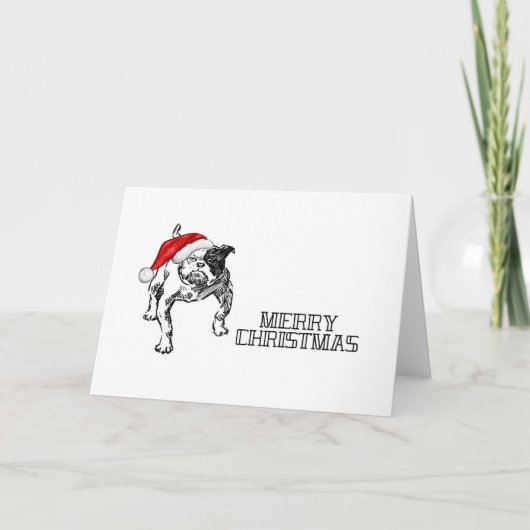 Joyeuse carte de note pour chien de Noël (Devant)
