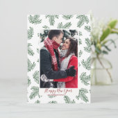 joyeuse carte de nouvelle année vacances branche f (Debout devant)