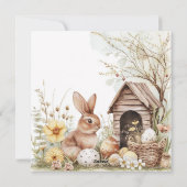 Joyeuse carte de Pâques, oeufs de lapin (Dos)