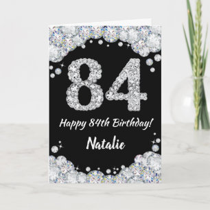 Joyeuse carte de Parties scintillant 84e anniversa