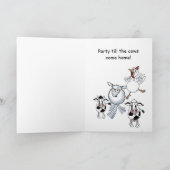 Joyeuse carte de poulet de printemps anniversaire! (Intérieur)