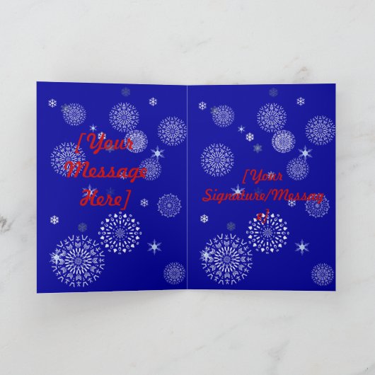 Joyeuse carte de rennes de Noël (Intérieur)