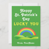 Joyeuse carte de Saint-Patrick avec arc-en-ciel (Devant)