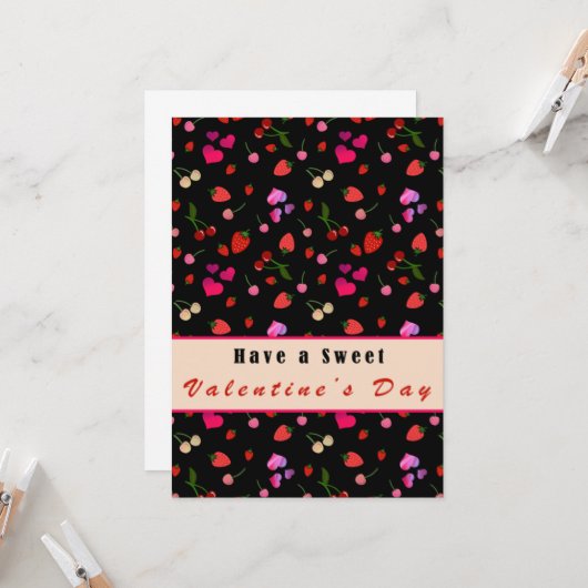 Joyeuse carte de Saint-Valentin (Devant/Arrière en situation)