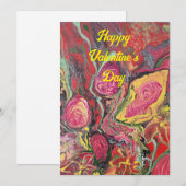 Joyeuse carte de Saint-Valentin à plat (Devant / Derrière)