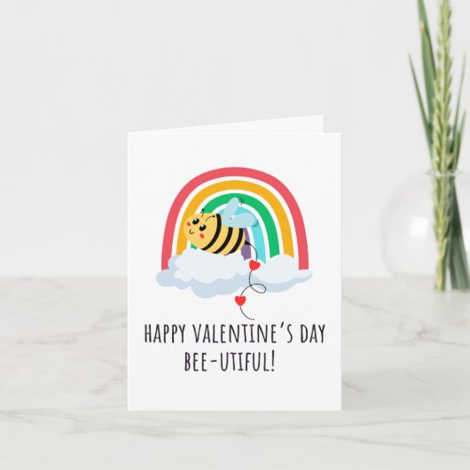 Joyeuse carte de Saint-Valentin Bee-utiful (Devant)
