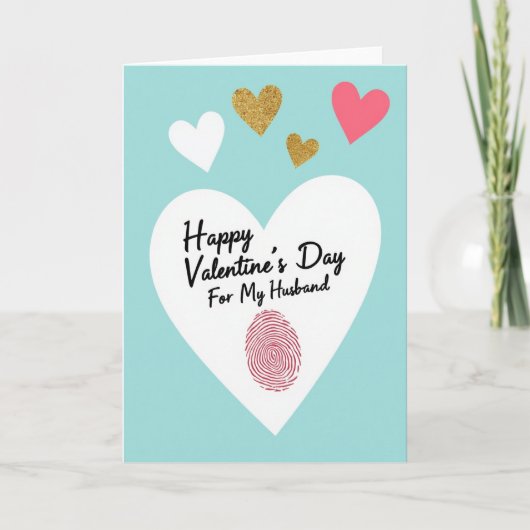Joyeuse carte de Saint-Valentin pour mari (Devant)